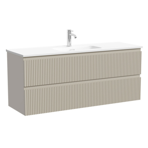 Тумба под раковину подвесная Sancos Snob R 120 см beige soft - фото 11