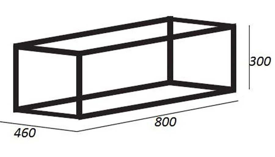 Каркас с раковиной подвесной Cezares CADRO-80/46/30-1C-SO-MET-ST 80 см стальной - фото 2