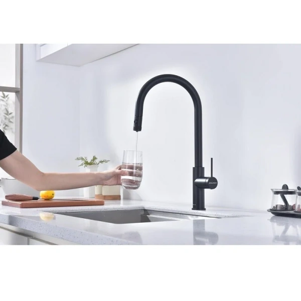 Смеситель для питьевой воды Paulmark Galant антрацит, на мойку, на столешницу - фото 6