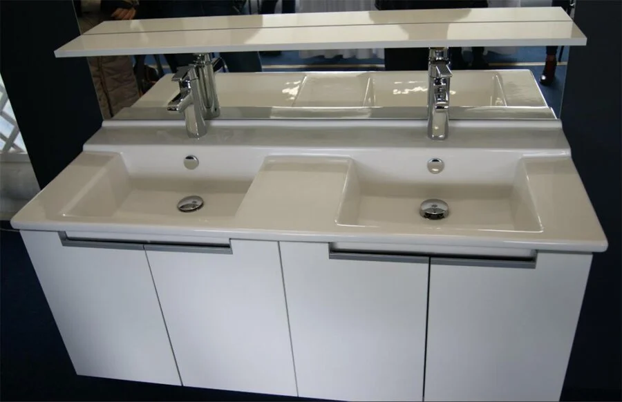 Раковина подвесная Jacob Delafon Struktura 120 см двойная, белая - фото 4