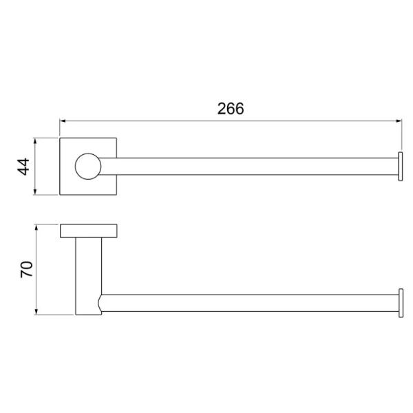 Полотенцедержатель Timo Selene черный - фото 2