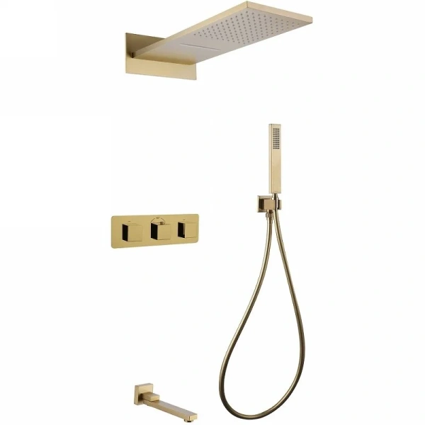 Душевой комплект Abber Daheim золото - фото 1