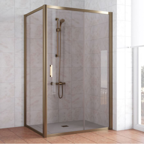 Душевой уголок стекло бронза Vegas-glass ZP+ZPV 120х80 05, прямоугольные - фото 2