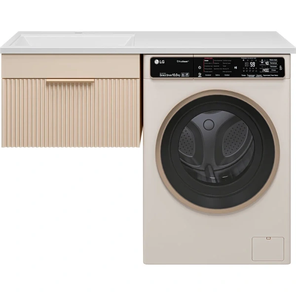 Тумба под раковину подвесная Brevita Enfida 60 см бежевая - фото 4