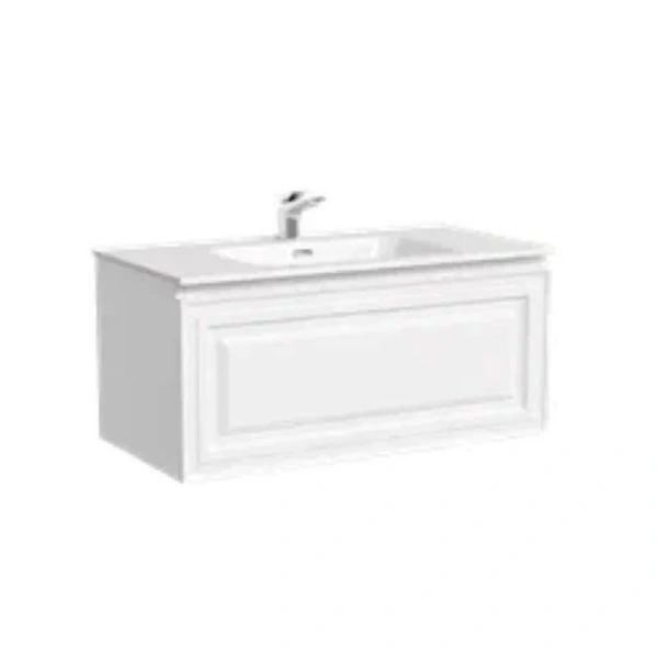Тумба под раковину подвесная Sancos Very 90 см Bianco, современная, hi-tech - фото 3