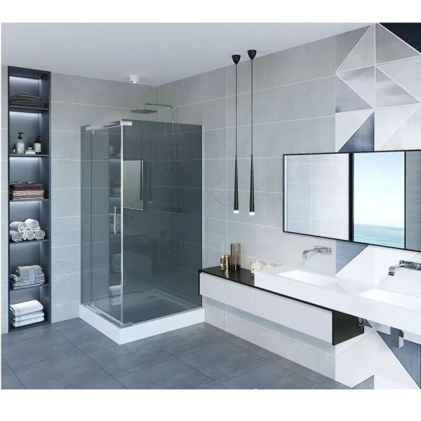 Душевой уголок Erlit Comfort 98х98 см стекло тонированное, современные, hi-tech - фото 3