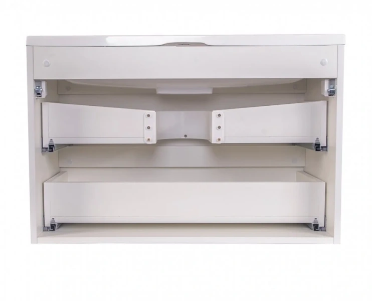 Тумба под раковину подвесная Style Line Бергамо 90 см белая, подвесная, пристенная - фото 4