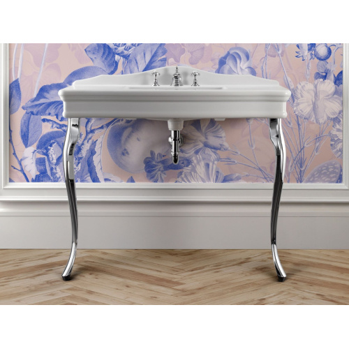 Раковина консоль Devon & Devon Colette DECOLETTEBI(1)FG 109 см с одним отверстием под смеситель, прямоугольной формы, моноблок - фото 5