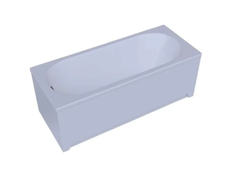 Ванна акриловая Акватек Оберон 180x80 см вклеенный каркас слив слева - фото 2
