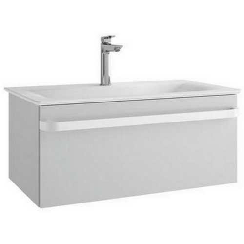 Тумба под раковину подвесная Ideal Standard Tonic II 80 см светло-серый глянцевый, подвесная, пристенная - фото 4