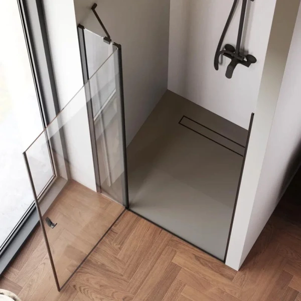 Душевая дверь в нишу Am.Pm Sunny 100 см профиль черный, по запросу - фото 8