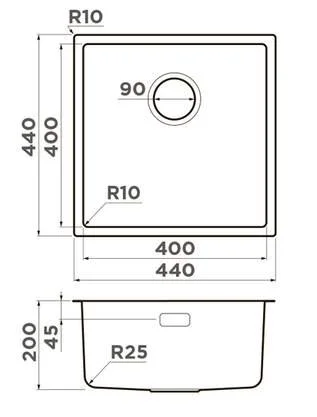 Мойка для кухни Omoikiri Tadzava 44-U/I Ultra IN 44 см нержавеющая сталь, врезные - фото 2