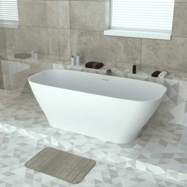 Ванна из искусственного камня Radostone Ernica VERA10000170, 170 x 70 см, цвет белый матовый, отдельностоящие - фото 7