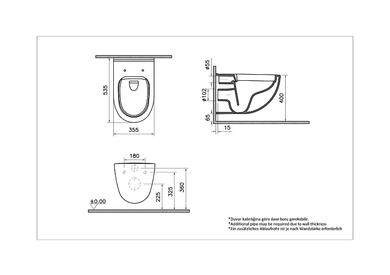 Унитаз с инсталляцией VitrA S40 безободковый - фото 2