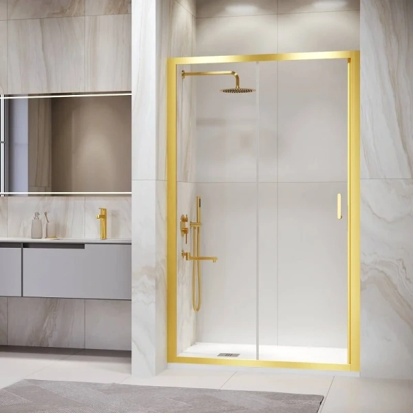 Душевая дверь в нишу RGW Passage PA-14Gb 170 см профиль золото - фото 1