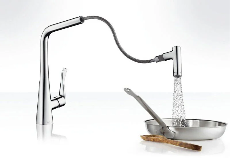 Смеситель для кухни Hansgrohe Metris хром, современные, hi-tech - фото 3