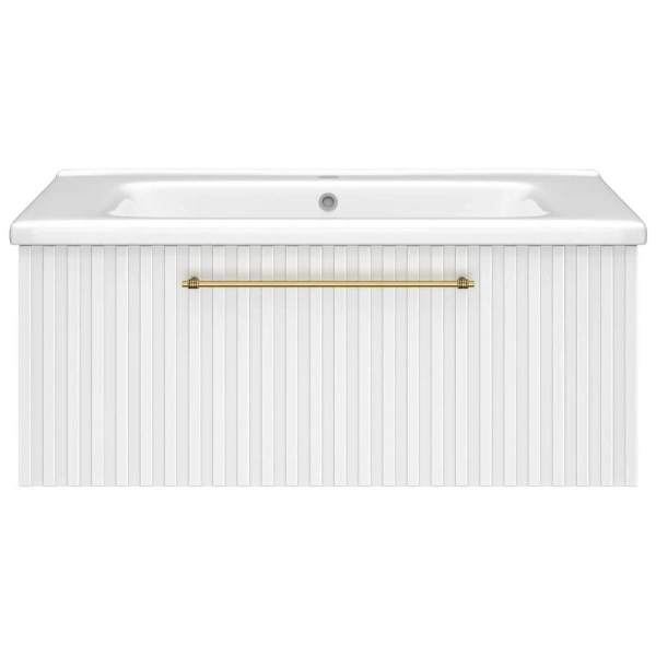 Тумба под раковину подвесная Brevita Alicante 90 см белая - фото 3