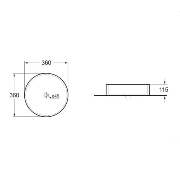 Раковина Vincea 36 см белая - фото 2