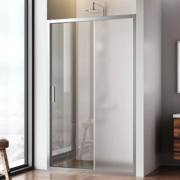 Душевая дверь в нишу AM.PM Gem Solo 120 см профиль хром стекло матовое, недорогие, в нишу, стеклянные - фото 5
