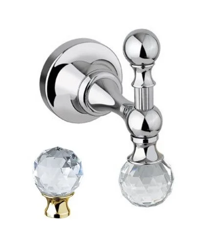 Крючок для ванной Cezares Olimp золото 24 карат, фурнитура Swarovski, золото - фото 3