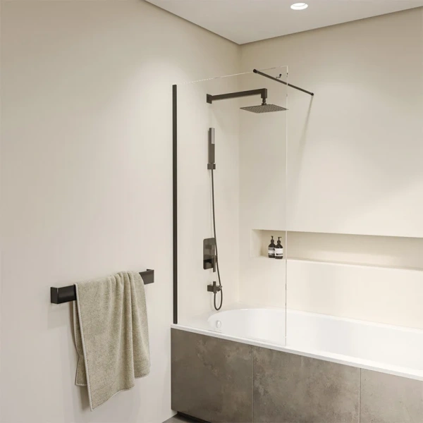 Шторка для ванны RGW Screens SC-051B 90x150 см профиль черный, неподвижные - фото 4