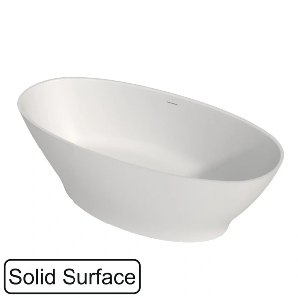 Ванна Whitecross Glock, 0221.170080.200, 170 x 80 см, искусственный камень, белая матовая - фото 1