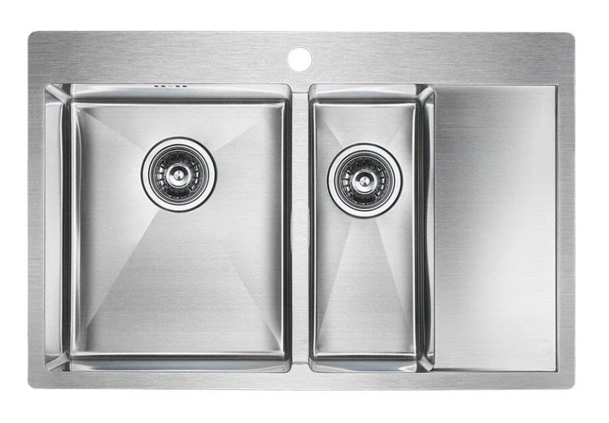 Мойка для кухни Paulmark Liga PM227851 78 см с дополнительной чашей