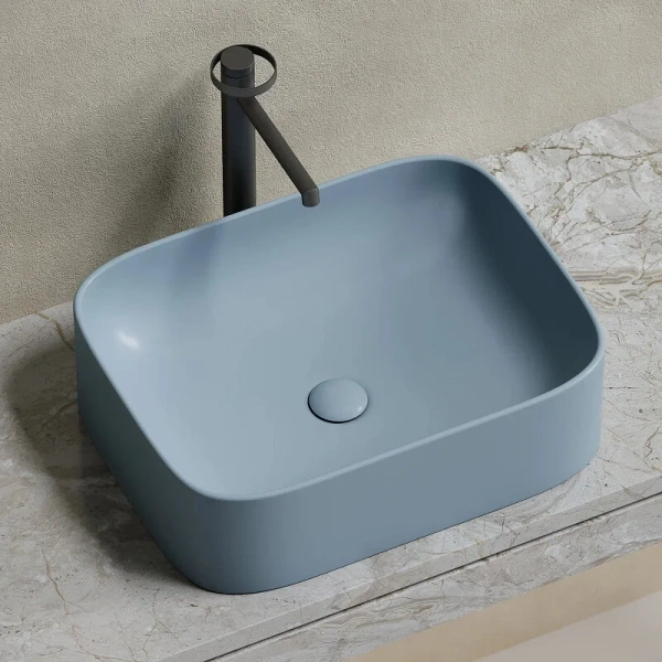 Раковина Ceramica Nova Element 50 см серо-голубая, из санфарфора - фото 7