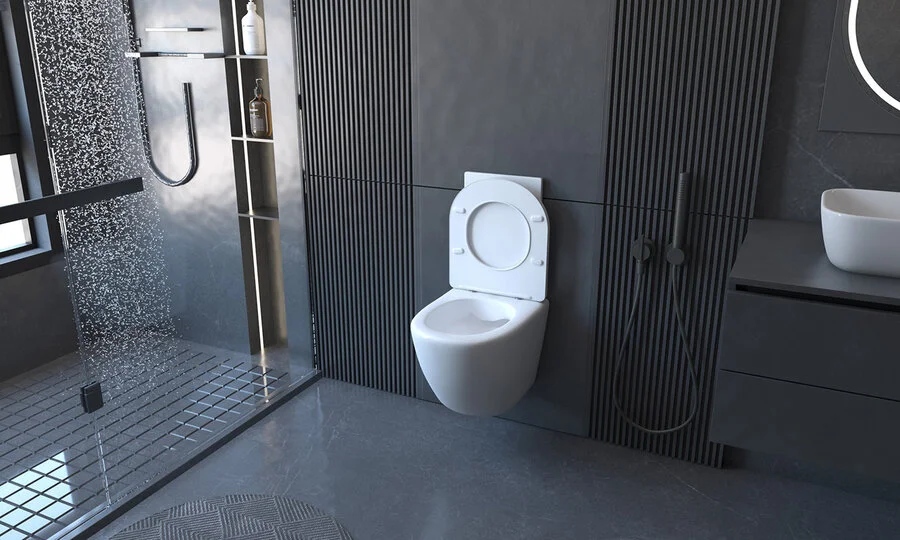 Унитаз подвесной Abber BEQUEM безободковый белый, керамика - фото 8