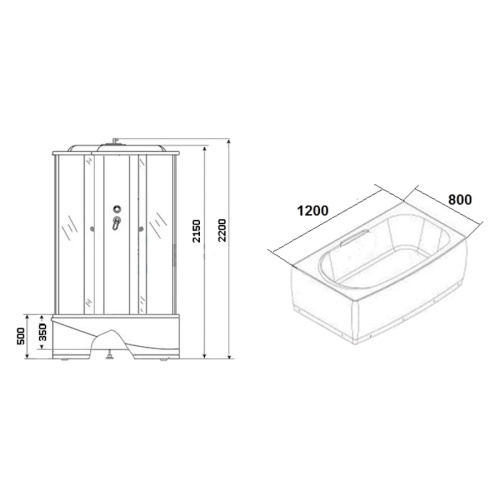 Схема, с высоким, глубоким поддоном, глубокий поддон - фото 3