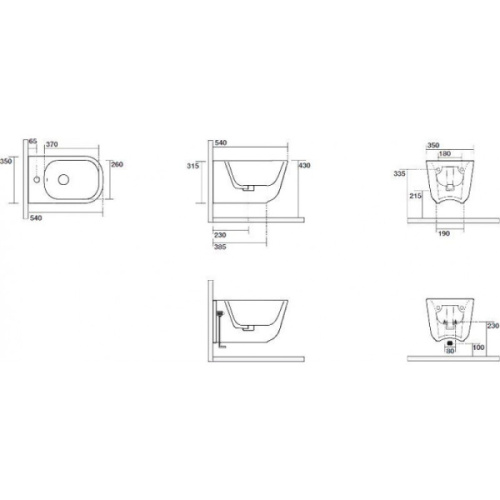 Биде подвесное Kerasan Tribeca grigio matt - фото 4