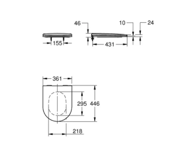 Крышка-сидение с микролифтом Grohe Essence альпин-белый, с микролифтом index_1 - фото 5