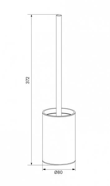 Ершик IDDIS Petite сатин, матовый хром - фото 3