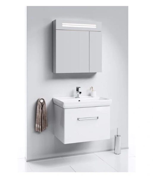 Зеркальный шкаф с подсветкой Aqwella Neo 60 см белый - фото 3