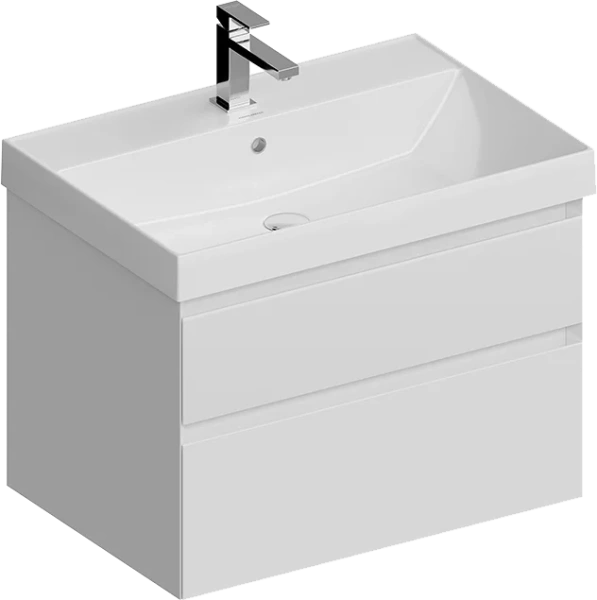 Тумба под раковину подвесная Kerama Marazzi Cubo 70 см белая матовая