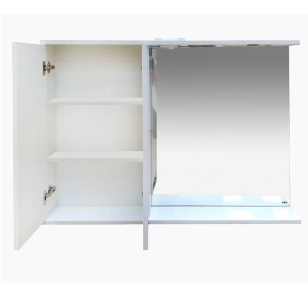 Зеркальный шкаф с подсветкой Misty Куба 120 см белый, левый index_1 - фото 8