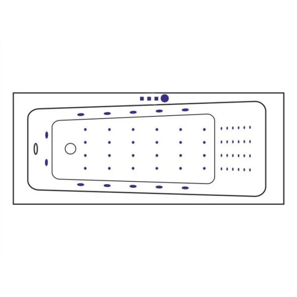 Ванна гидромассажная Excellent Ava Nano 170 x 70 см, белый/хром, WAEX.AVA17.NANO.CR, 170 см - фото 9