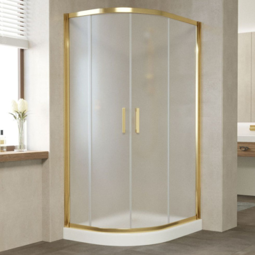 Душевой уголок стекло сатин Vegas-glass ZS-F 100х80 10, хром, бронза, золото, белые, черные, другие - фото 4