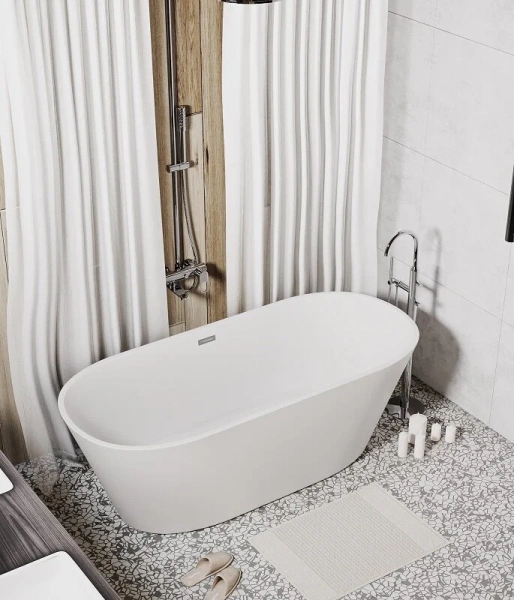 Ванна акриловая Grossman Forta, GR-1503M, 170 x 75 см, отдельностоящая, белая матовая, отдельностоящие - фото 7