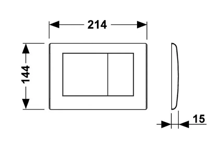Клавиша смыва Tece TECEplanus белая матовая, нет в наличии - фото 2