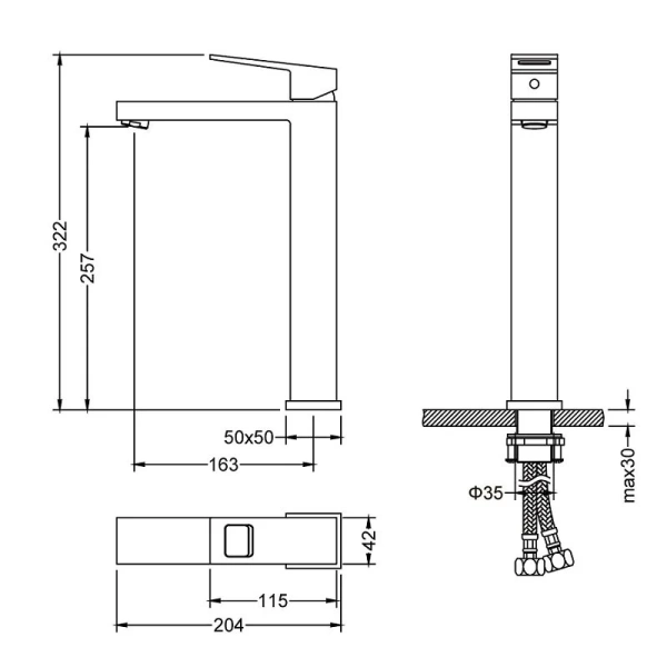 Смеситель для раковины Timo Briana золото матовое, для раковины - фото 2