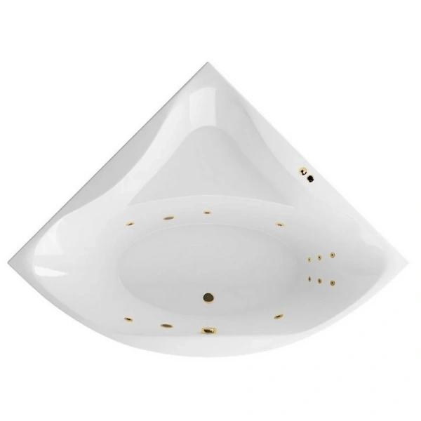 Ванна гидромассажная Excellent Glamour Line 150 x 150 см, белый/золото, WAEX.GLA15.LINE.GL - фото 1