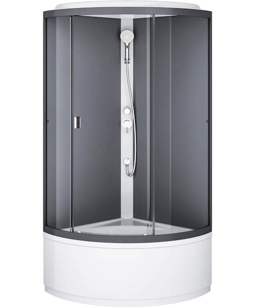 Душевая кабина Am.Pm X-Joy 90х90 см стекло графит - фото 1