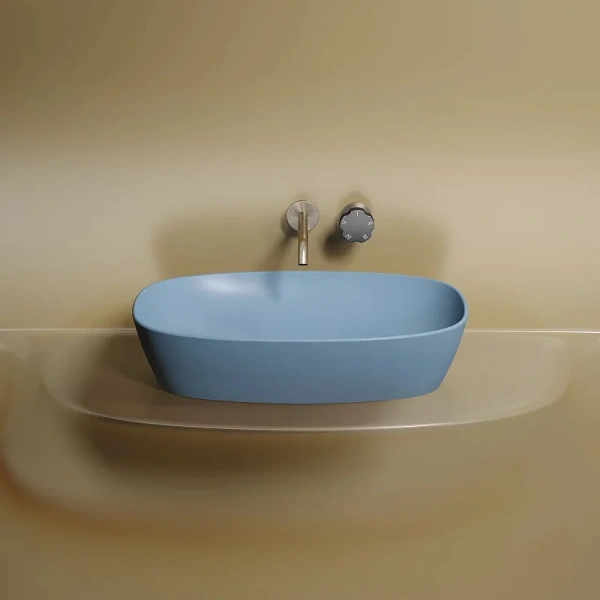 Раковина Ceramica Nova Element 60 см голубая, из санфарфора - фото 7