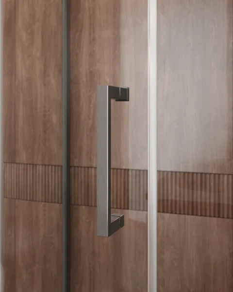 Душевой уголок Cezares Molveno 110х90 см прозрачное стекло профиль оружейная сталь, стеклянные, угловые, без поддона - фото 5