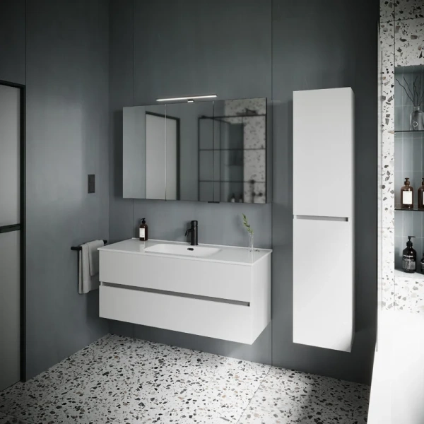 Тумба под раковину подвесная Sancos Urban 120 см белый глянец, 120 см - фото 6