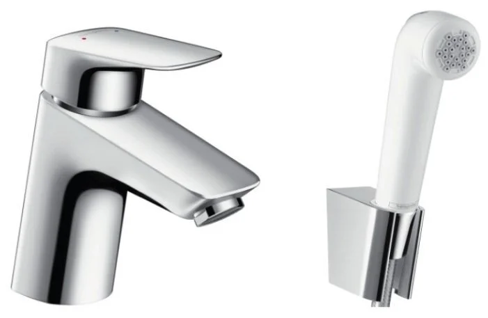 Смеситель с гигиеническим душем Hansgrohe Logis однорычажный - фото 1