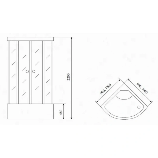 Душевая кабина Timo T-1100 - фото 2