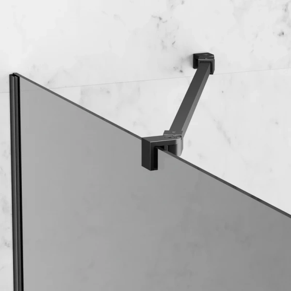 Душевая перегородка Berges Sky Black 100 см тонированное стекло, профиль черный - фото 2