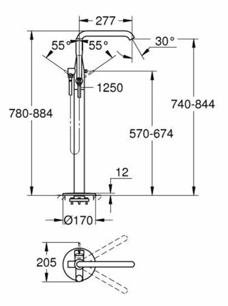 Смеситель для ванны Grohe Essence New 23491G - фото 3